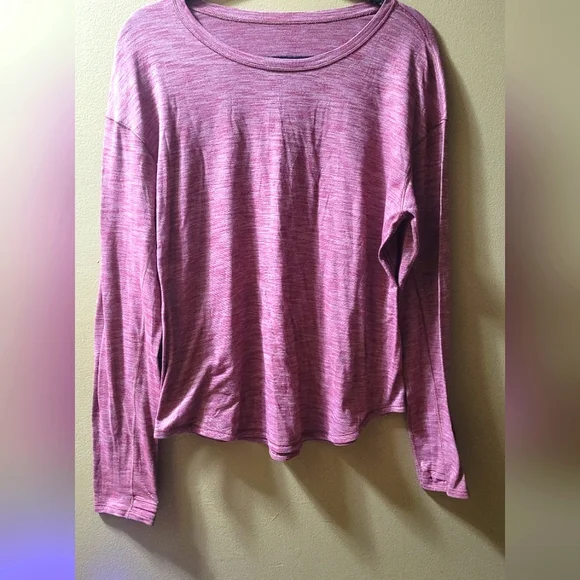 GUC Lululemon Athletica Lost in Pace Long Sleeve Heathered Deep Rouge Size 12 - Picture 6 of 14